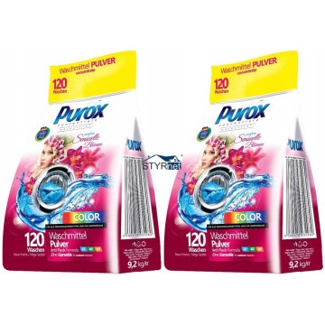 PUROX NIEMIECKI PROSZEK DO PRANIA 2 szt x 9,2 kg COLOR