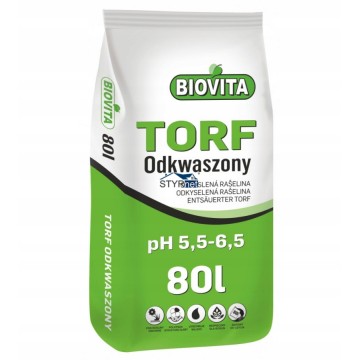 TORF ODKWASZONY GOTOWE PODŁOŻE 5,5-6,5 BIOVITA 80L