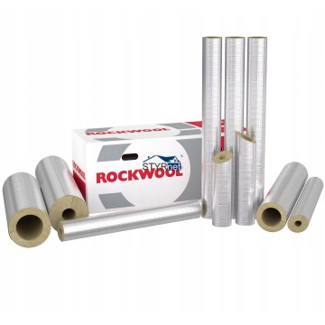 OTULINA ROCKWOOL WEŁNA Z FOLIĄ ALU NA RURĘ 28/30