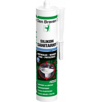 BOSTIK SILIKON SANITARNY BIAŁY DEN BRAVEN 280ml 