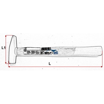 Młotek ciesielski 600 g, metalowy, hartowany trzonek