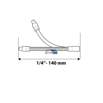 Przedłużka elastyczna 1/2", 190 mm