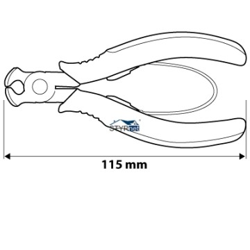 Szczypce precyzyjne czołowe 115 mm