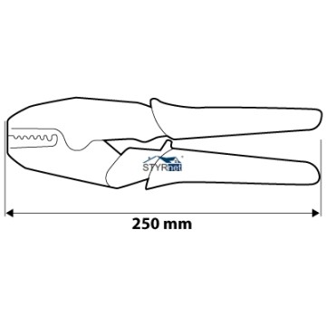 Szczypce do zaciskania końcówek nieizolowanych 22-12AWG