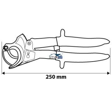 Obcinak do kabli miedzianych i aluminiowych 250 mm