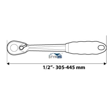 Grzechotka teleskopowa 1/2", 305-445 mm
