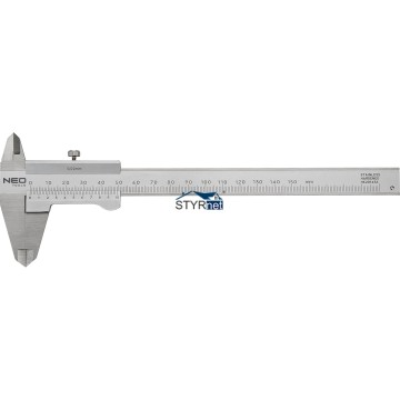 Suwmiarka z certyfikatem DIN, 150 mm, stal nierdzewna