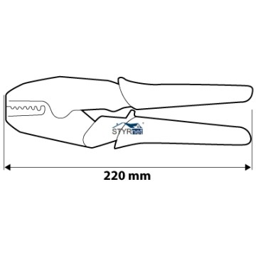 Szczypce do zaciskania końcówek tulejkowych 0.5-16 mm2 (22-6 AWG)