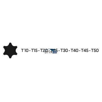 Klucze Torx długie T10-T50, zestaw 8 szt.