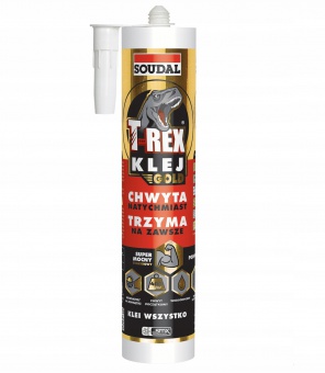 SOUDAL T-REX GOLD KLEJ MONTAŻOWY HYBRYDOWY UNIWERSALNY 290ml