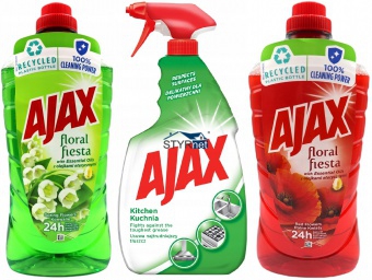 Ajax do mycia podłóg i czyszczenia kuchni ZESTAW