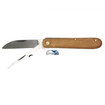 Nóż monterski ze szpikulcem drewniane okładki