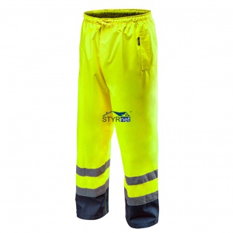 Spodnie robocze ostrzegawcze wodoodporne, żółte, rozmiar L
