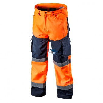 Spodnie robocze ostrzegawcze softshell, pomarańczowe, rozmiar M