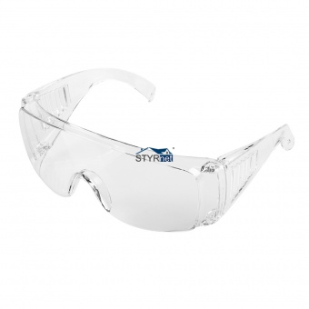 Okulary ochronne, białe soczewki, klasa odpornosci F