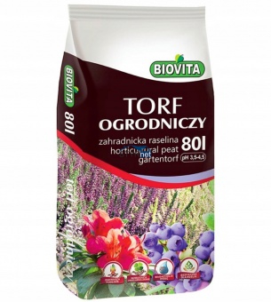 TORF NATURALNY OGRODNICZY KWAŚNY pH 3,5-4,5 80L